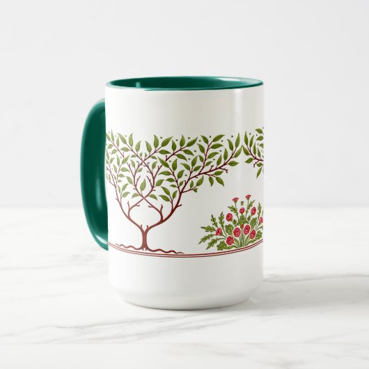Little Tree Fries für William Morris Tasse (Vorderseite Links)