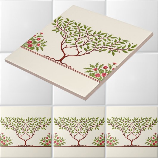 Little Tree Frieze for William Morris Fliese