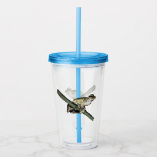 Little Tree Frog Oil Paint, Acrylic Tumbler Acryltrinkbecher