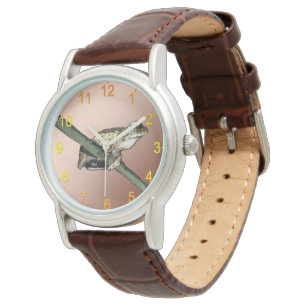 Little Tree Frog Oil Paint, Ladys Wristwatch Armbanduhr