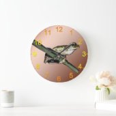 Little Tree Frog Oil Paint, Wall Clock Große Wanduhr (Zuhause)