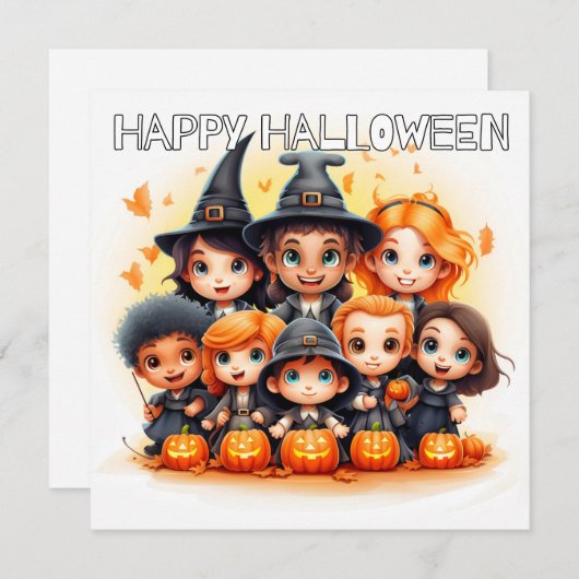 Little Trick 'R Treaters Happy Halloween Karte (Vorne/Hinten)