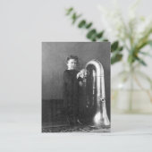 Little Tuba Girl Postkarte (Stehend Vorderseite)