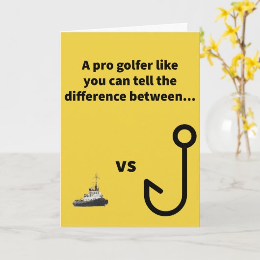 Little Tug vs Big Hook Golf Karte (Gelbe Blume)