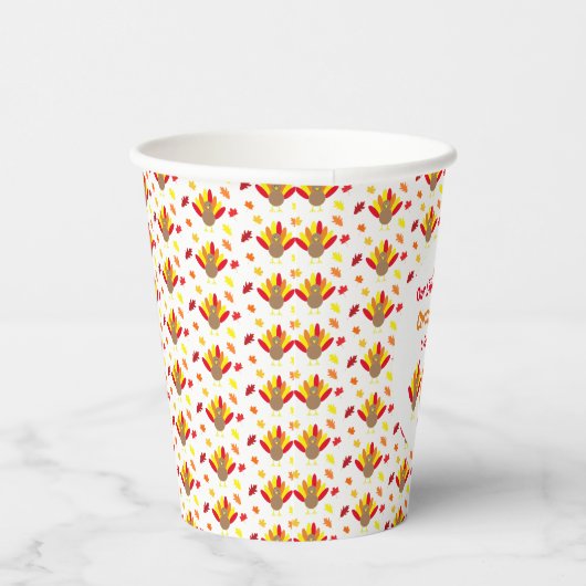 Little Turkey 1. Geburtstag Pappbecher (Rechts)