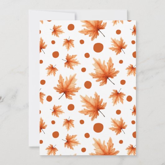 Little Turkey Autumn Thanksgiving 1st Birthday Einladung (Rückseite)