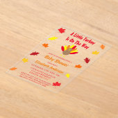Little Turkey Baby Shower Acryleinladungen (Ablage )