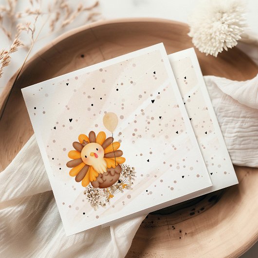 Little Turkey Baby Shower Erntedank Serviette