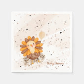 Little Turkey Baby Shower Erntedank Serviette (Vorderseite)