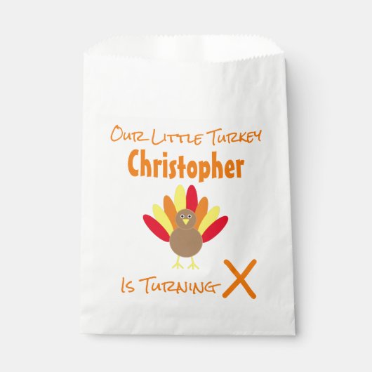 Little Turkey Birthday Geschenktütchen (Vorderseite)