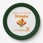 Little Turkey Birthday Pappteller (Vorderseite)