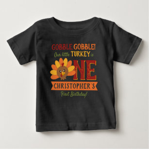 Little Turkey Fall Erntedank 1. Geburtstag Baby T-shirt