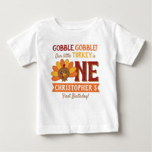Little Turkey Fall Erntedank 1. Geburtstag Baby T-shirt