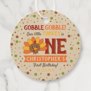 Little Turkey Fall Erntedank 1. Geburtstag Geschenkanhänger