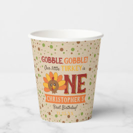 Little Turkey Fall Erntedank 1. Geburtstag Pappbecher
