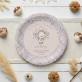 Little Turkey Feathers Autumn Girl Baby Shower Pappteller