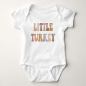 Little Turkey First Thanksgiving Outfit Baby Strampler (Vorderseite)