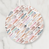 Little Turkey On The Way! Thanksgiving Baby Shower Geschenkanhänger (Rückseite)