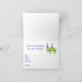 Little Turtle 1. Geburtstag Einladung (Innenseite)