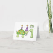 Little Turtle 1. Geburtstag Einladung (Vorderseite)