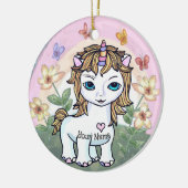 Little Unicorn Keramik Ornament (Links)