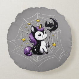 Little Unicorn Rundes Kissen