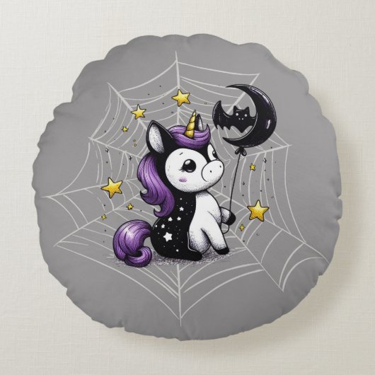 Little Unicorn Rundes Kissen (Vorderseite)