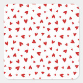 Little Valentine Hearts Square Stickers  (Vorderseite)