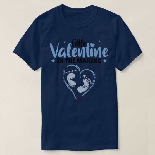 Little Valentine In The Making Gender Reveal boy T-Shirt (Design vorne)