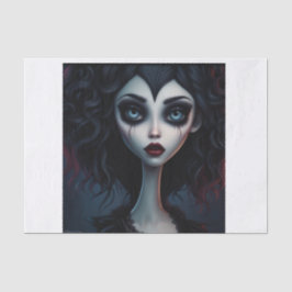 Little Vamp Gothic Girl Decoupage Paper Seidenpapier