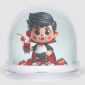 Little Vampire and Tomato Juice, von Natasha Us Schneekugeln (Vorderseite)