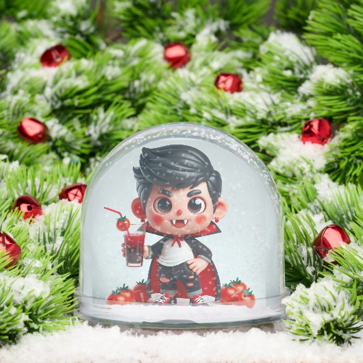 Little Vampire and Tomato Juice, von Natasha Us Schneekugeln (Weihnachten)