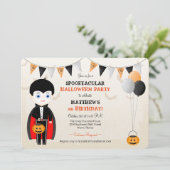 Little Vampire Halloween-Party Einladung (Stehend Vorderseite)