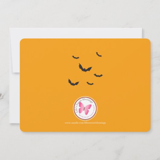 Little Vampire Halloween-Party Einladung (Rückseite)