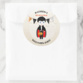 Little Vampire Halloween-Party Runder Aufkleber (Tasche)