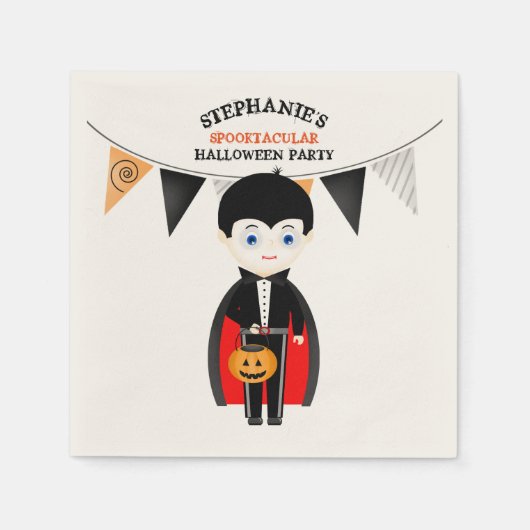 Little Vampire Halloween-Party Serviette (Vorderseite)