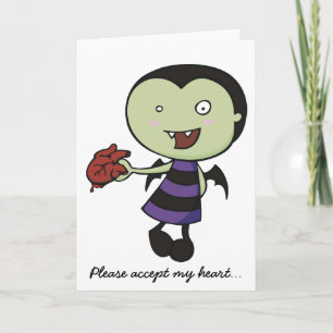 Little Vampire Heart Feiertagskarte