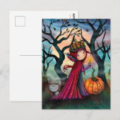 Little Vampire mit Tabby Cat Postkarte (Vorne/Hinten)