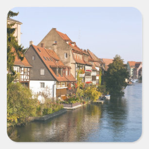 Little Venice (Klein Venedig) und Regnitz Quadratischer Aufkleber