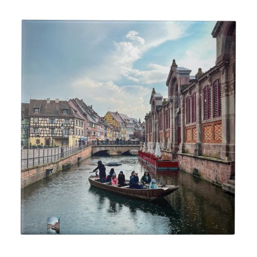 Little Venice River Boat Fliese (Vorderseite)