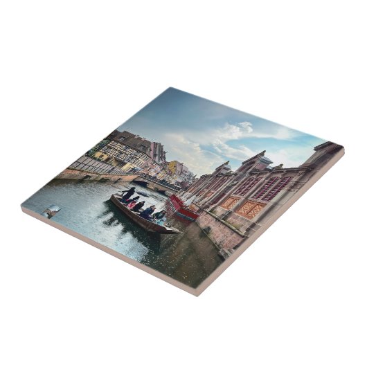 Little Venice River Boat Fliese (Seite)