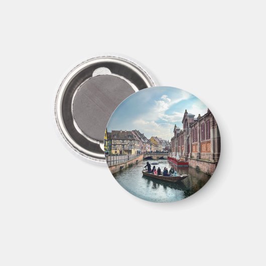 Little Venice River Boat Magnet (Vorderseite/Rückseite)