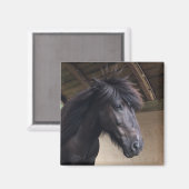 Little Viking Horse Head Magnet (Vorderseite/Rückseite)