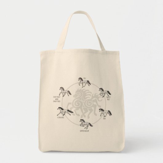 Little Viking Horse's Gait Map T - Shirt Tragetasche (Vorne)