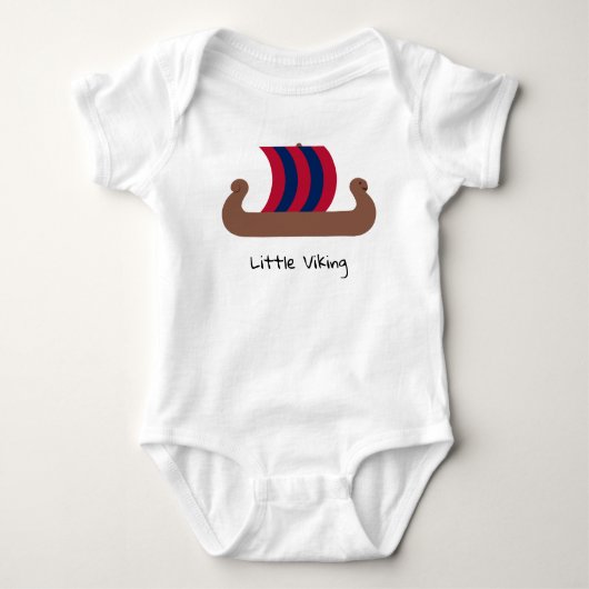 Little Viking Ship Baby Jersey Bodysuit Baby Strampler (Vorderseite)