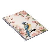 Little Vintag Blue Bird | Notebook-Journal Notizblock (Rechte Seite)