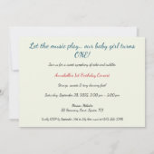 Little Violinist - 1. Geburtstagskarl Einladung (Rückseite)