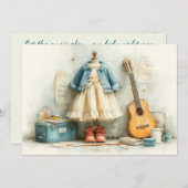 Little Violinist - 1. Geburtstagskarl Einladung (Vorne/Hinten)