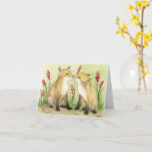 Little Vixens Card Karte (Gelbe Blume)