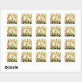 Little Vixens Quadratischer Aufkleber (Blatt)